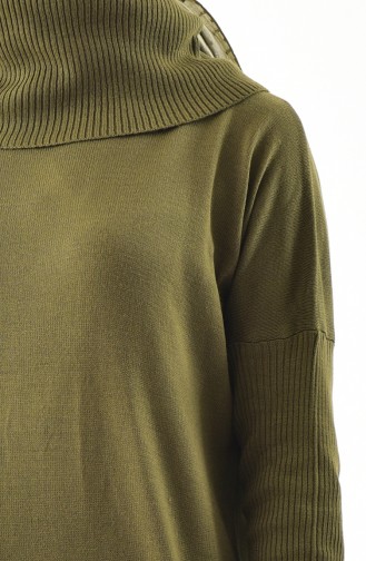 Knitwear Polo-neck Sweater 5162-02 Khaki 5162-02