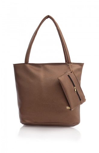 Stilgo Women´s Shoulder Bag with Wallet Ak02Z-12 Copper Skin coloured 02Z-12