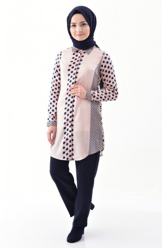 Puantiyeli Tunik 154061-03 Pembe