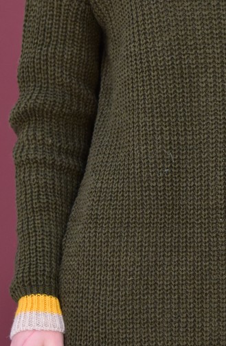 Knitwear Polo-Neck Tunic 8071-01 Khaki 8071-01
