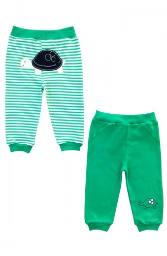 Erkek Bebek 2li Pantolon Set A0138 Yeşil 0138