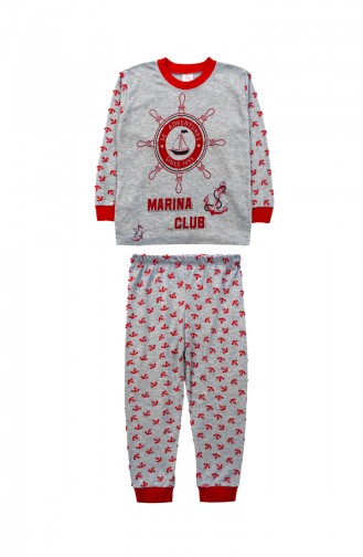 Erkek Çocuk Pijama Takımı A8266 Kırmızı