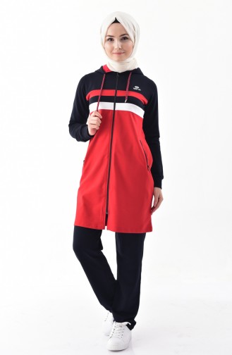 Hooded Tracksuit Suit 95119-01 Red 95119-01