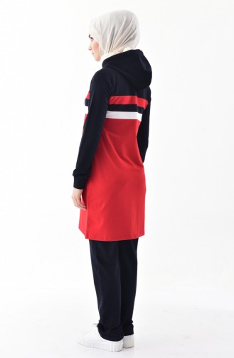 Hooded Tracksuit Suit 95119-01 Red 95119-01