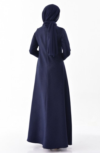 توبانور فستان بتصميم جاكار 3068-07 لون كحلي 3068-07