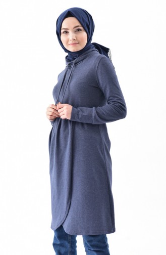 TUBANUR Polo-neck Sport Tunic 3070-03 Indigo 3070-03