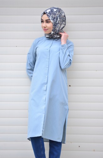 Minahill Slit Tunic 8209-05 Gray Blue 8209-05