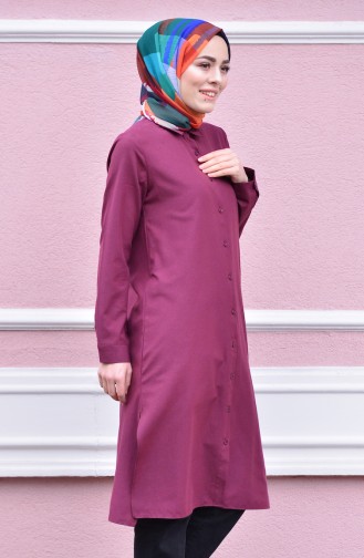 Yırtmaçlı Tunik 8209-06 Mürdüm 8209-06