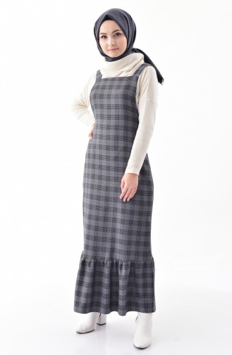 RITA Plaid Patterned Gilet Dress 60724-04 Gray 60724-04