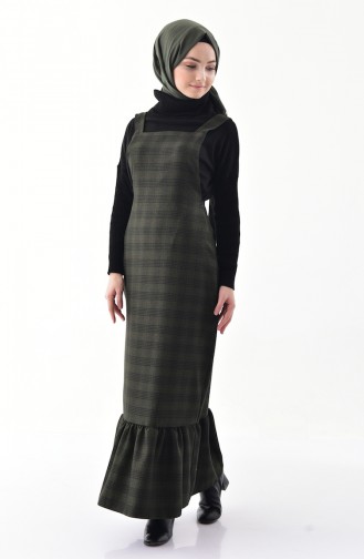 ريتا فستان بدون أكمام بتصميم كروهات 60724-03 لون أخضر كاكي 60724-03