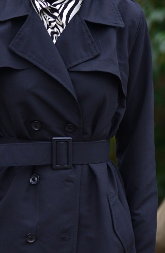 Trench Coat a Ceinture 5399-01 Noir 5399-01