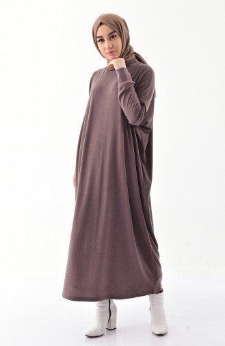 Braun Hijab Kleider 9076-02