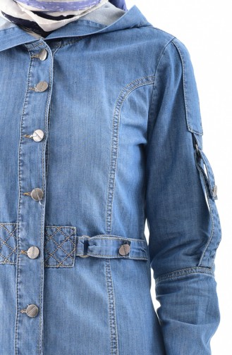 Veste Jean a Capuche 6035-01 Bleu Jean 6035-01