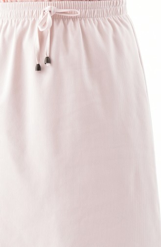 تنورة مزموم عند الخصر بتصميم مُطبع 1045-03 لون وردي 1045-03