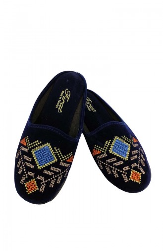 Navy Blue Woman home slippers 07-01
