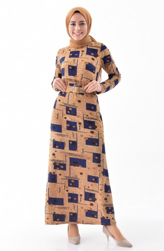 Dilber Belted Dress 9035-01 Mustard 9035-01