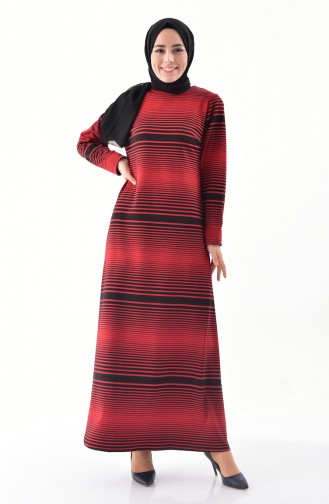 Robe a Rayure 9044-01 Rouge 9044-01