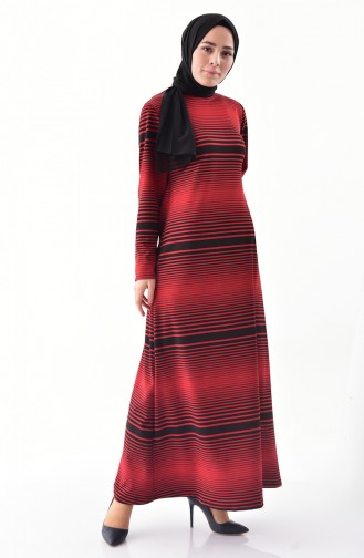 Dilber Striped Dress 9044-01 Red 9044-01