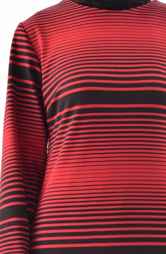 Dilber Striped Dress 9044-01 Red 9044-01