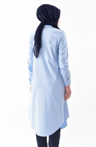 Buttoned Tunic 0130-01 Baby Blue 0130-01