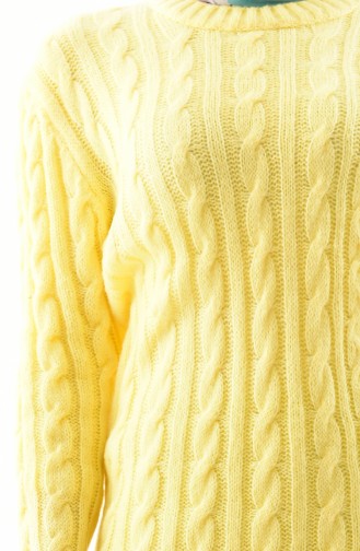 Tricot Knit Patterned Tunic 8103-02 Yellow 8103-02
