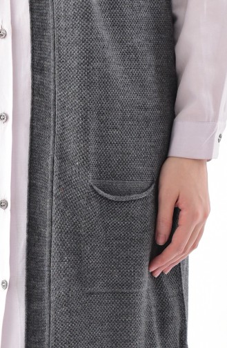 iLMEK Knitwear Pocketed Vest 4116-02 Dark Gray 4116-02