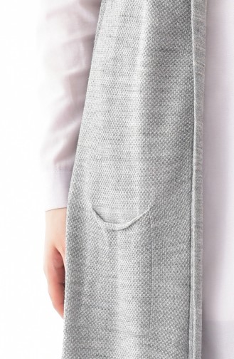 iLMEK Knitwear Pocketed Vest 4116-06 Gray 4116-06