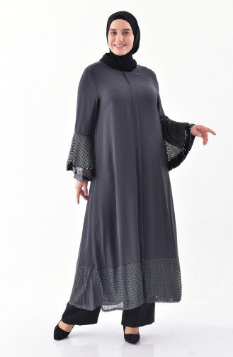 Large Size Garment Abaya 1059-01 Smoked 1059-01