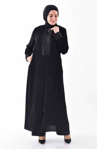 Large Size Garment Abaya 2519-02 Black 2519-02