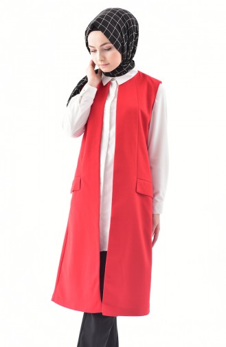 Gilet Détail Poches 1047-09 Rouge 1047-09