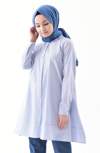 Chemise a Rayure 5148-02 Bleu 5148-02