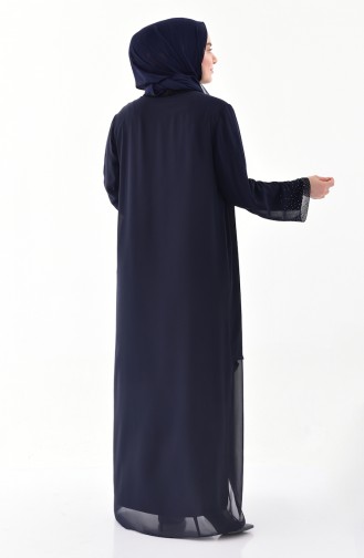 Dunkelblau Hijab-Abendkleider 6211-01