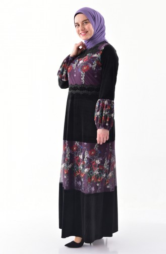Schwarz Hijab Kleider 40375-01