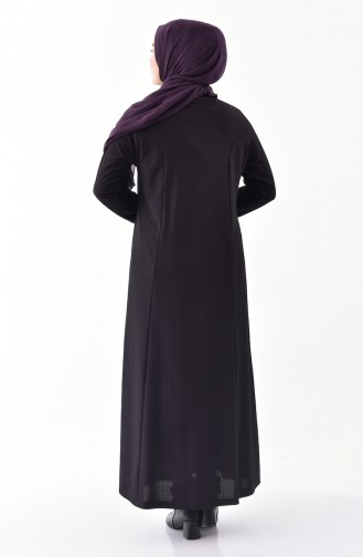 Large Size Jacquard Dress 4884-03 Purple 4884-03