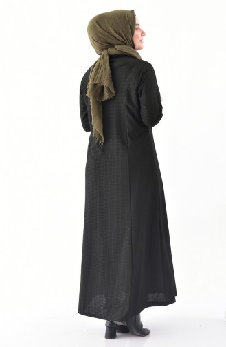 Large Size Jacquard Dress 4884-05 Khaki 4884-05