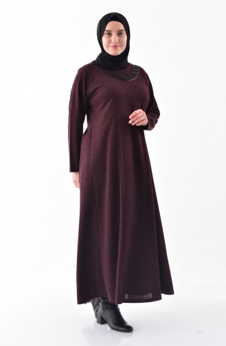 Robe Hijab Bordeaux Foncé 4890-05