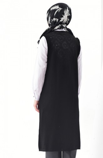 iLMEK Knitwear Pocketed Vest 4116-04 Black 4116-04