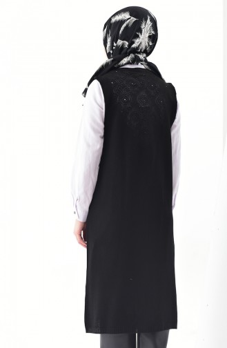 Triko Cepli Yelek 4116-04 Siyah