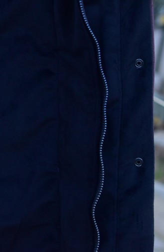 شوكران معطف مُبطن بتصميم موصول بقبعة 35780-03 لون بنفسجي 35780-03