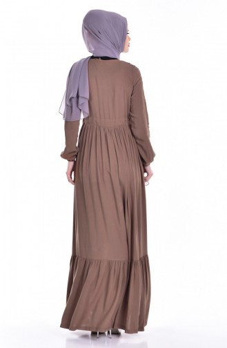 Hijab Kleid mit Knopf 1247-08 Nerz 1247-08