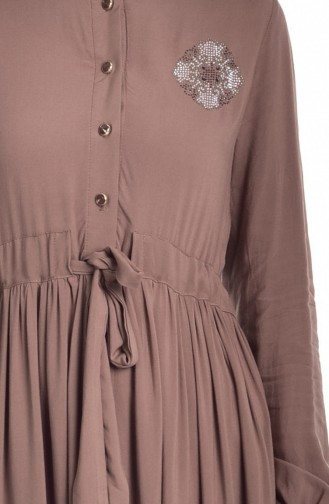 Buttoned Dress 1247-08 Mink 1247-08