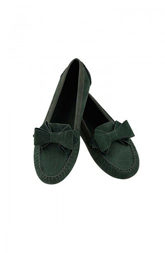 Velvet Flat Shoe 0104-07 Green 0104-07