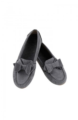 Velvet Flat Shoe 0104-08 Gray 0104-08
