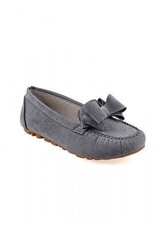 Gray Woman Flat Shoe 0104-08