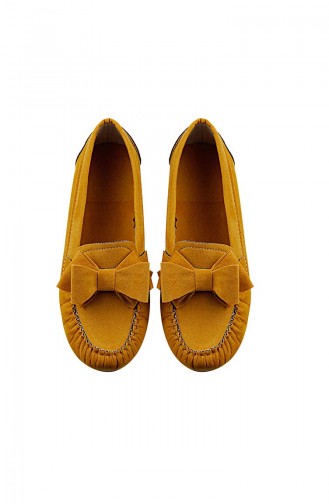 Velvet Flat Shoe 0104-11 Yellow 0104-11