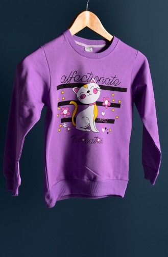 Purple Baby and Children`s Sweatshirts 123-1