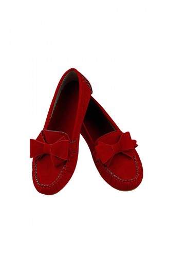 Velvet Flat Shoe  0104-09 Red 0104-09