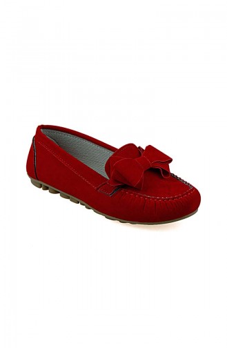 Velvet Flat Shoe  0104-09 Red 0104-09