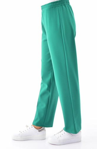 DURAN Elastic Straight Leg Pants 2051-05 Emerald green 2051-06