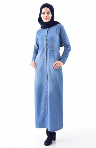 Jeansblau Trenchcoat 9260-01